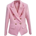 thumbnail image 1 of Women's Classic Jacket Double Breasted Metal Lion Buttons Blazer Outer, 1 of 6