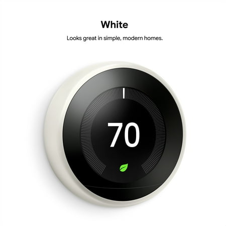 Google - Nest Learning Smart Wifi Thermostat - White