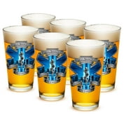 EMT 16 oz. Pint Glass 911 EMS Blue Skies (Case of 12) by Erazor Bits