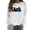 White, variant on Sweatshirts for Women Fall Winter Comfy Crew Neck Long Sleeve Bell Drop Shoulder Plain Graphic Leisure Cotton T Shirt Tops(White,L)