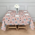 thumbnail image 3 of Pink Cow Milk Strawberry Pattern Square Tablecloth,Waterproof Square Table Cover,Wipeable Spillproof Washable Table Cover for Home Kitchen Party Decor 42"X42"(107x107cm), 3 of 6