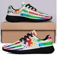 thumbnail image 3 of Autism Tie Dye Shoes Sneakers for Women Men Black Size 4.5, 3 of 7
