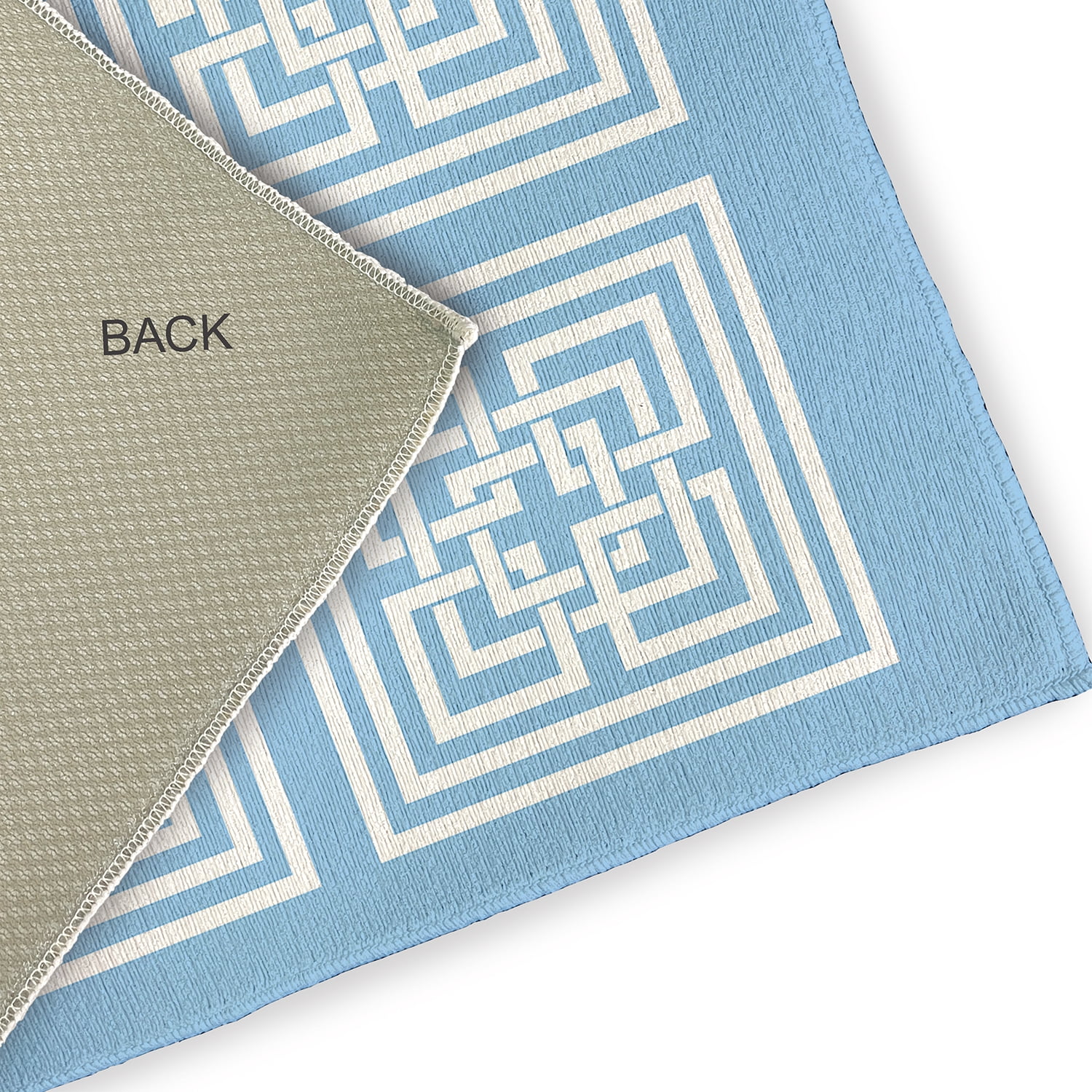 Simply Daisy 5' x 7' Sky Greek New Key Indoor/outdoor Rug