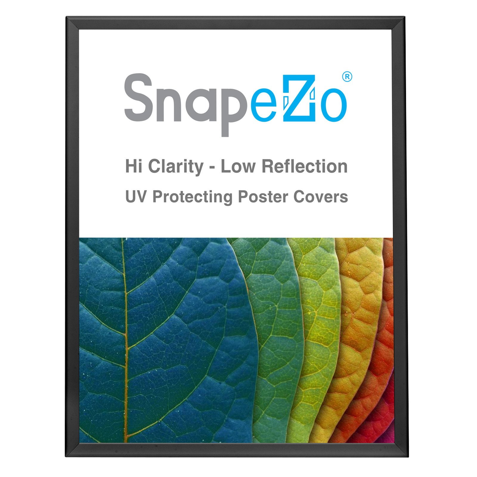 Silver SnapeZo round-cornered snap frame poster size 11x17-1.25 inch profile