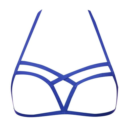 Rhinestone Body Stockings for Women Valentines Day Lingerie Women Sexy Lace Up Bra Black Cutout Stretch Adjustable Lingerie Bra Lady Elastic Band Bra