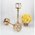 thumbnail image 2 of Lishi Gold Glass Candle Holders, Elegant Wedding Table Centerpieces (2 Pack), 2 of 5