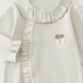 thumbnail image 4 of CAUYDY 3 6 9 12 18 24 Months Baby Girls Sleepers Newborn Clothes Fall Winter Preemie Long Sleeve Romper Infant Girl Cute Pajamas Toddler Bodysuit Sizes 6-9 Months,Light Gray, 4 of 4