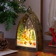 thumbnail image 6 of Gnwei Christmas Snow Globe Lantern, Mini Christmas Lantern, Lighted Christmas Decorations Indoor Light Up Lantern Holiday Decor Gift, Forest House Scene, Battery Operated, 6 of 9