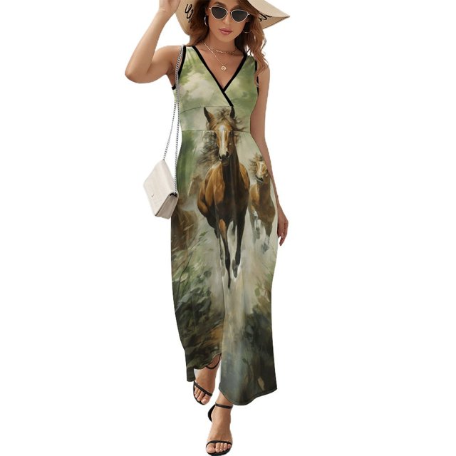 Vestido Largo Sin Mangas Para Mujer, Win Instant Success Traje Informal Para Cumpleaños, Verano