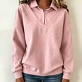 thumbnail image 6 of Tbopshirt Sweatshirts for Women Solid Color Shirt Lapel Patchwork Hoodie Sweatshirt V-Neck Long Sleeve Loose Casual Pullover with Collar Flap Flap Sports Top Hoodie,S-3XL, 6 of 8