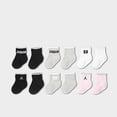 thumbnail image 5 of Nike Jordan Infant Ankle 6-Pack Socks Black/White/Pink/Grey Size 6-12 M, 5 of 7