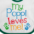 thumbnail image 4 of Inktastic My Poppi Loves Me Boys or Girls Baby Bib, 4 of 4