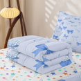 thumbnail image 5 of Homewish Princess Bowtie Zipper Full Size Comforter Sets with Fitted Sheet and 2 Pillowcases For Kids Girls,Blue Bow Ribbon Zipper Bedding Set,Colorful Stars Reversible,4-Piece, 5 of 7