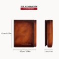 thumbnail image 4 of Genuine Leather Tri-fold Wallet | 13 Card Slots, RFID Protection, Vintage Style, Ideal for Valentine'S Day, Father'S Day, Halloween, 4 of 14