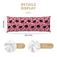 thumbnail image 3 of Body Pillow Cover, halloween pink bat Body Pillow Cases with Zipper Soft Breathable Smooth Skin Friendly Long Pillow Case 20x60 inches, 1Pcs, 3 of 7