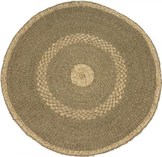 Area Rug Round 4x4 Striped Stripes New ZT2334