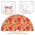 thumbnail image 4 of Sikiie Yellow And Red Maple Leaves 30-48 inches {designName} Print Christmas Tree Skirt Snowman Xmas Tree Skirt with Edge Christmas Decorations for Holiday Party-36", 4 of 7