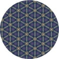 thumbnail image 1 of Ahgly Company Machine Washable Indoor Round Transitional Blue Area Rugs, 4' Round, 1 of 7