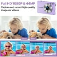 thumbnail image 7 of Digital Camera Anti-Shake, FHD 1080P Kids Camera with 32GB Card, Portable Digital Camera for Kids 16X Zoom Fill Flash, Small Point and Shoot Camera, Compact Vlogging Camera for Teens Boys Girls Gift, 7 of 7