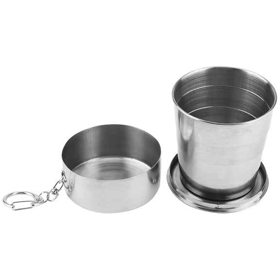 4-Fold Outdoor Stainless Steel Collapsible Cup | 250ml Perfect for Travel and Camping