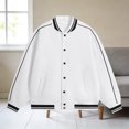 thumbnail image 4 of Blmnix Cocoon Women's Coats, Jackets & Vests with Pockets Bomber Athletic Jacket Women Running Rain Jacket White Long Sleeve Button Jackets for Women Casual, 4 of 4