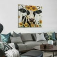 thumbnail image 4 of Acheng Country Sunflower Cow Canvas Prints Wall Art Decor Desk Sign Sunflowers Cow Poster Painting Framed Artwork Home Decoration 20x20in, 4 of 5
