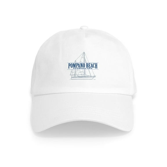 CafePress - Pompano Beach Cap - Adjustable 100% Brushed Unisex Casual Cotton Baseball Cap, Beige, 1