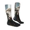 thumbnail image 3 of Vsdgher Surrealist Cow Print Thigh High Socks Extra Long Stretchy Sock Women Over Knee High Opaque Stocking Daily Wear, 3 of 5