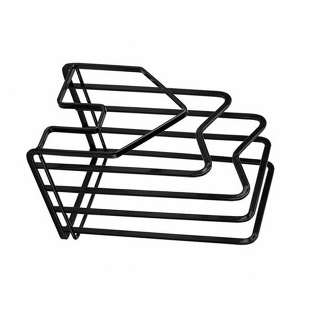 Toystoory Estante para tablas de cortar, estantes de almacenamiento para tablas de cortar, estante de almacenamiento de cocina práctico Organizadores de utensilios de cocina Negro