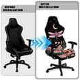 thumbnail image 5 of Jiueut Dragonfly Flower Moon Pattern Gaming Chair Cover with Armrest Cover, Wear Resistant Computer Desk Chair Cover Stretchable Rotating Chair Seat Protector with Elastic Bottom, 5 of 7