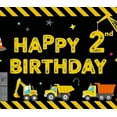 thumbnail image 4 of Construction Themed Happy 2 Birthday Banner Backdrop Decoration for Birthday Party Photography Props Party Supplies Background Decor, 4 of 7