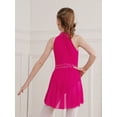 thumbnail image 4 of YONGHS Kids Girls Sparkle Ice Skating Modern Contemporary Ballet Latin Lyrical Dance Dress Hot Pink 6, 4 of 7
