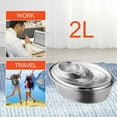 thumbnail image 3 of 2L Stainless Steel Cat Water Fountain, Super Quiet Adjustable Water Flow Automatic Pet Water Drinking Dispenser (67oz), 3 of 9