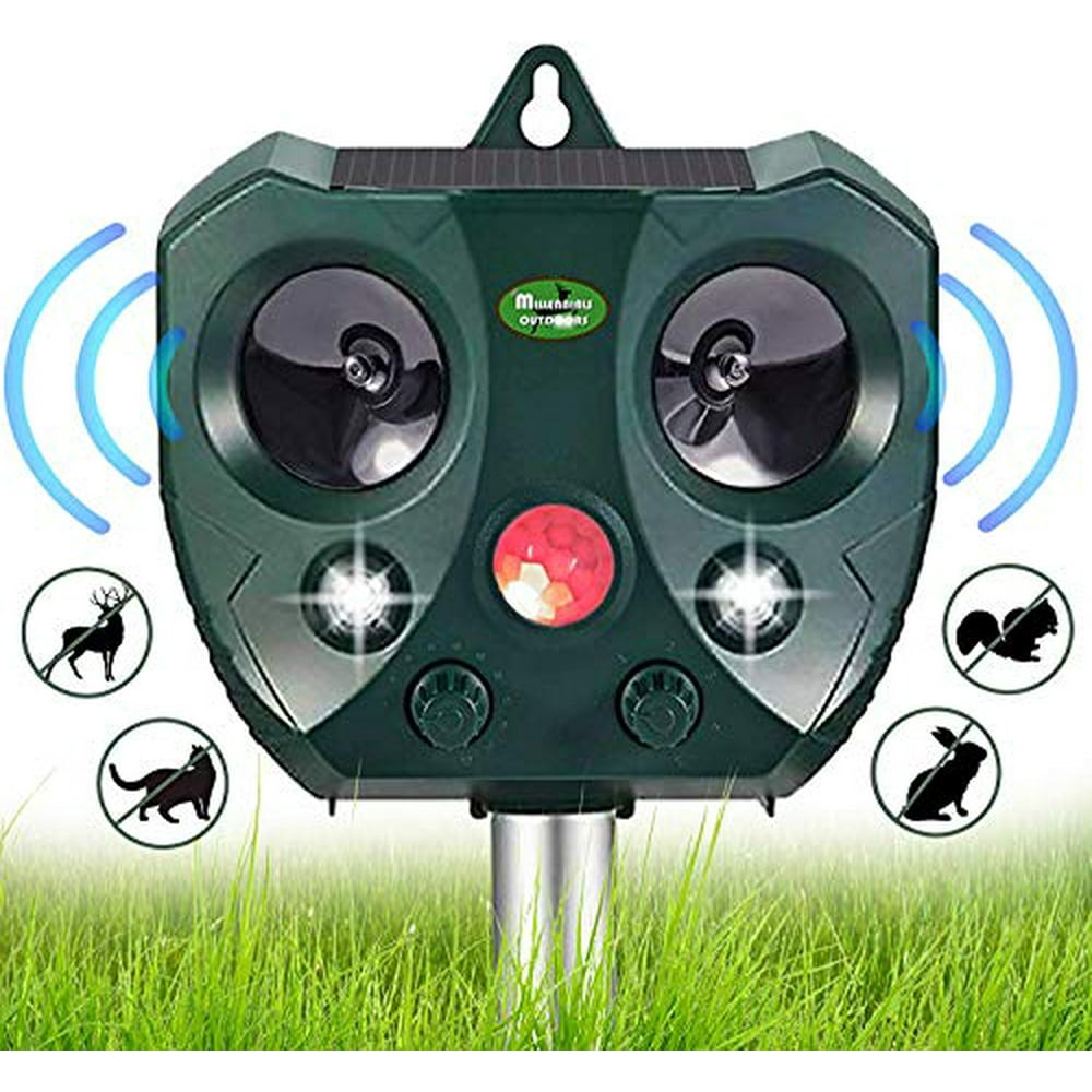 Solar Ultrasonic Animal Repellent Outdoor- Waterproof Garden Deer Away