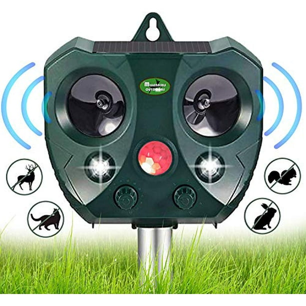Solar Ultrasonic Animal Repellent Outdoor Waterproof Garden Deer Away