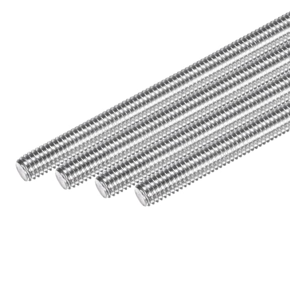 Uxcell 4-Pack Fully Threaded Rod, M6x100mm 304 Stainless Steel Right Hand Thread Bar Studs