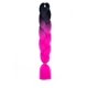 thumbnail image 1 of Nvzi Extensiones de cabello para trenzar para mujer, 3 paquetes de 100 g/paquete, 60 cm (24 pulgadas), cabello sintético resistente al calor para trenzas de ganchillo, color negro a rosa claro., 1 of 2