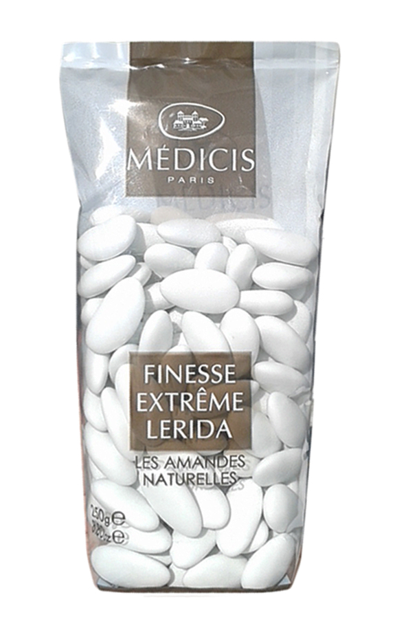 Medicis Dragees White French Jordan Almonds 2 bags 2x8.8oz