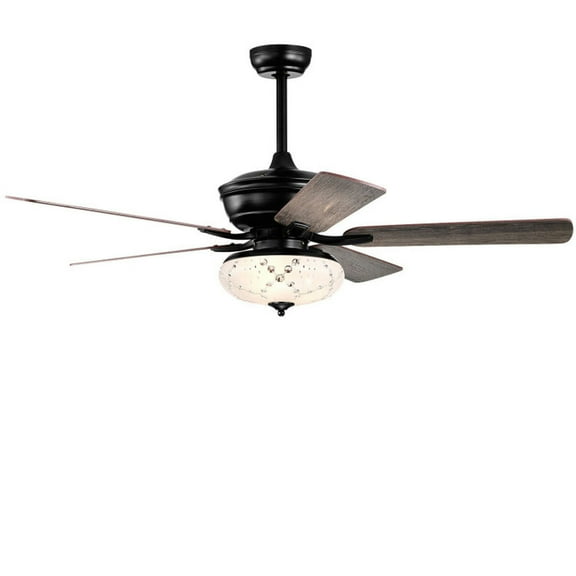 GVN Ceiling Fans, Small Indoor Ceiling Fan,52 Inch Ceiling Fan with 3 Wind Speeds and 5 Reversible Blades-Gray
