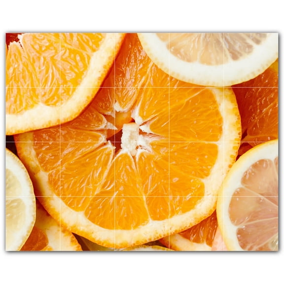 Picture-Tiles.com: Fruit Ceramic Tile Wall Mural WAL500684-54S. 21.25"W x 17"H using (20) 4.25" x 4.25" Ceramic Tiles-Satin Finish