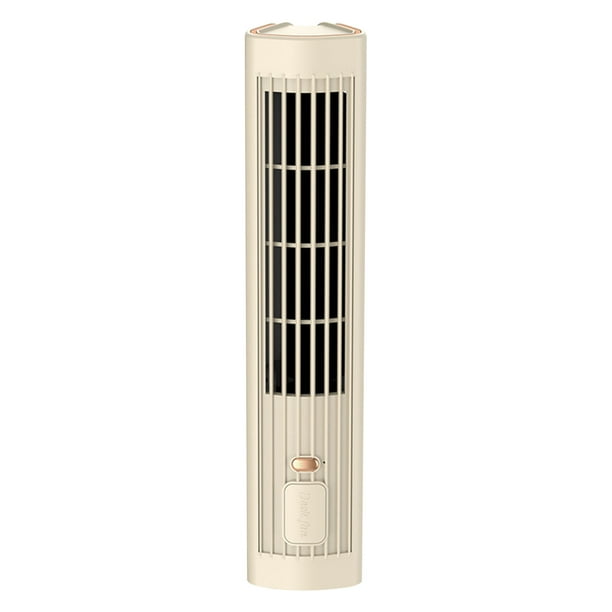 Ventilador de torre de escritorio sin aspas, ventilador vertical de pie con carga USB, funcionamiento silencioso para oficina en casa.
