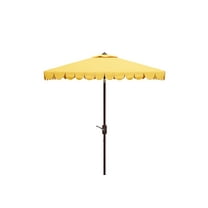 SAFAVIEH Venice 7.5' Market Crank Square Patio Umbrella, Yellow