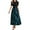 Dark Green, variant on TQWQT Dresses for Women 2025 Short Sleeve Teacher Dress Floral Print Office Maxi Dresses Empire Waist Cute Patchwork Ruffle Hem A Line Dresses Plus Size Modest Clothing Black S