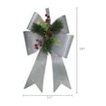 thumbnail image 4 of Northlight 19" LED Lighted Sliver Tinsel Bow Christmas Decoration, 4 of 4