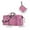 🔥 Pink_Hot#3629, variant on Foldable Travel Luggage Bag | Large 65L Capacity Duffel | Oxford Cloth | Shoe Compartment | Multiple Pockets | Lightweight 0.97lb | Adjustable Shoulder Strap | 24.2x10.5x13.4in | Black Gray Navy Pink