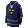 thumbnail image 2 of Men's Fanatics Athletic Navy Sweden 2025 4 Nations Face-Off Inside Line Pullover Hoodie, 2 of 3