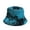 Cyan, variant on Fisherman Hat Tie-Dye Sun Protection Cotton Unisex Bucket Hat for Travel