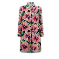 thumbnail image 2 of Ruimatai Robe de Plage pour Femmes Liquidation Robe de Plage Grande Taille Été Décontractée Col Rabattu Manches Longues Imprimée Blouse Boutons avec Poche Chemise Robes, 2 of 7