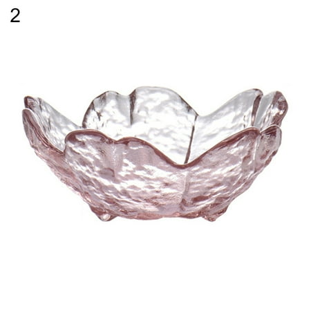 

Oiur Glass Seasoning Dishes Cherry-Blossom Tea Bag Holders Pink Flower Snack Dip Bowls Sakura Shaped Sushi Sauce Dishes 1PC