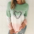 thumbnail image 2 of Moda mujer manga larga cuello redondo señoras impresas señoras sudadera Tops blusa Fridja fksj2501, 2 of 4